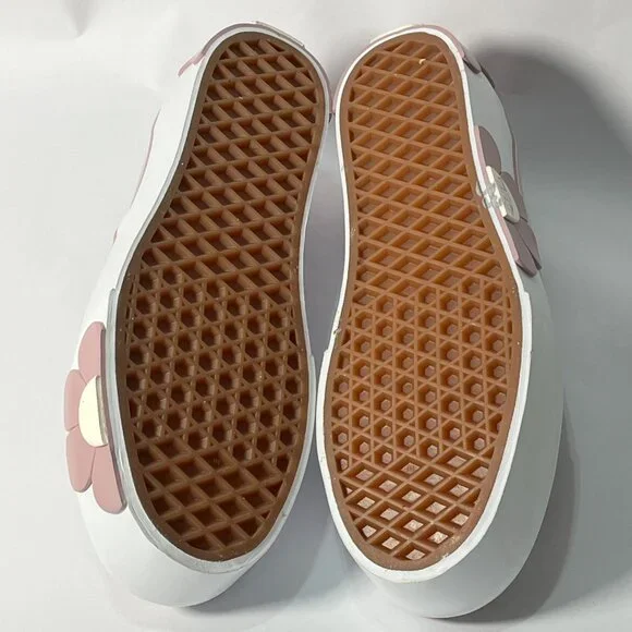 Vans Pink Canvas Platform Sneakers W/ Floral Design Womens Size 6.5 - Picture 8 of 9